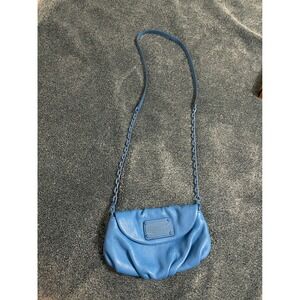 Marc By Marc Jacobs Blue‎ Leather Standard Supply Crossbody Bag Purse